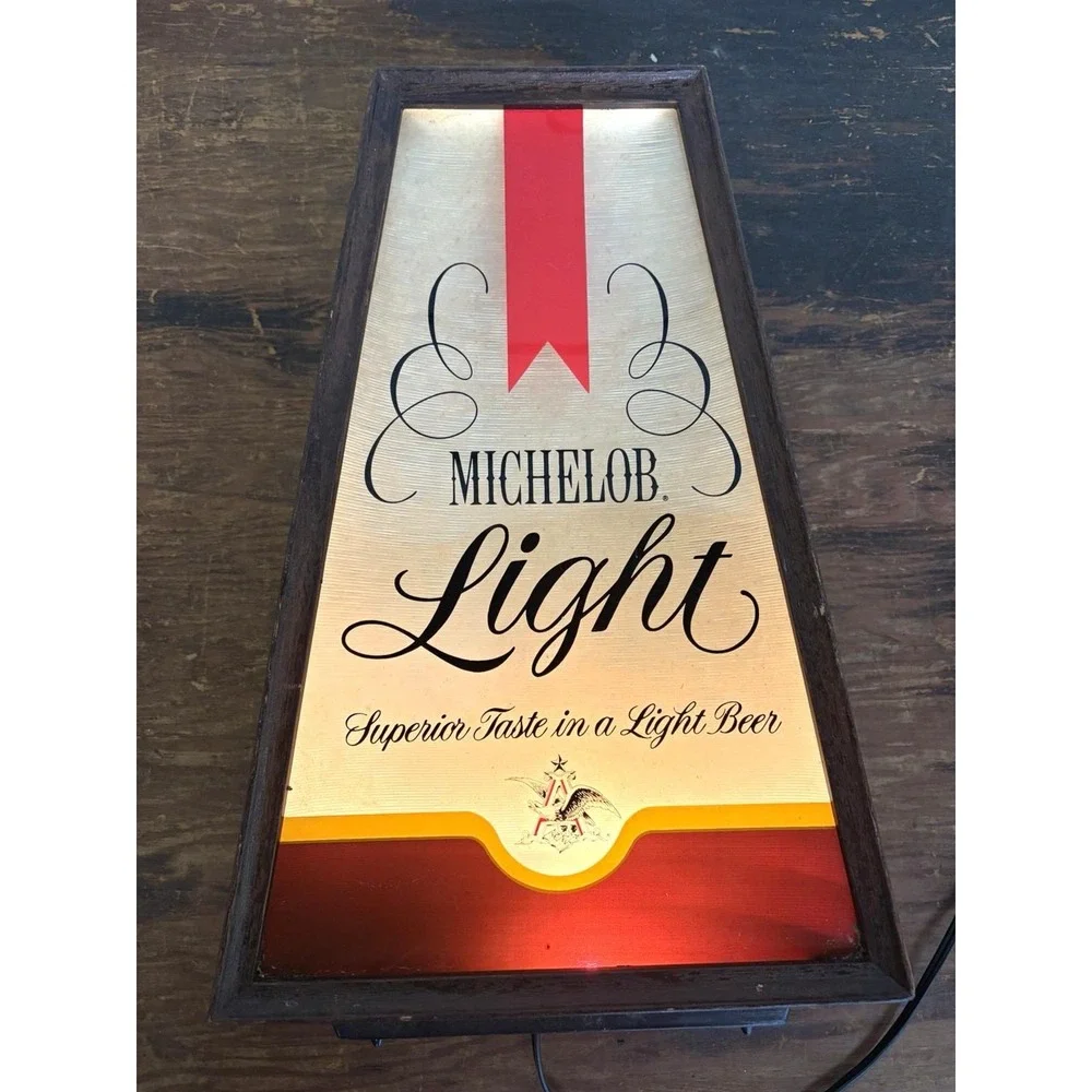 Michelob Light Illuminated Wall Sign Light-Up Hanging Display w/ Power Cord